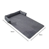 FLOOFI Pet Sofa Cover with Bolster L Size (Grey) FI-PSC-114-SMT