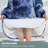 GOMINIMO Hoodie Blanket Adult Tie-Dyed Blue GO-HB-127-AYS