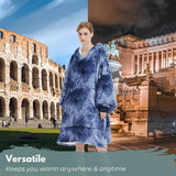 GOMINIMO Hoodie Blanket Adult Tie-Dyed Blue GO-HB-127-AYS