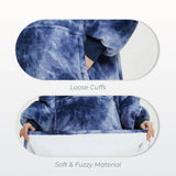 GOMINIMO Hoodie Blanket Adult Tie-Dyed Blue GO-HB-127-AYS