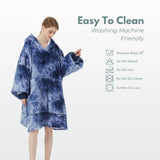 GOMINIMO Hoodie Blanket Adult Tie-Dyed Blue GO-HB-127-AYS