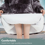 GOMINIMO Hoodie Blanket Adult Tie-Dyed Grey GO-HB-128-AYS