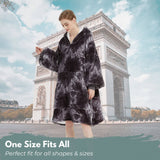 GOMINIMO Hoodie Blanket Adult Tie-Dyed Grey GO-HB-128-AYS