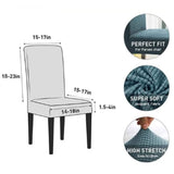 GOMINIMO 6pcs Dining Chair Slipcovers/ Protective Covers (Navy Blue) GO-DCS-107-RDT