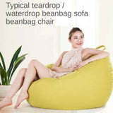 GOMINIMO Bean Bag Chair Cover Without Bean Filling 100x120cm (Grey) GO-BBCC-101-XXY