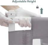GOMINIMO 98CM Height Adjustable Folding Kids Safety Queen Size Bed Rail Set (1pcs 150X98CM + 2pcs 200X98CM, Grey)