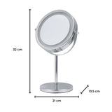 GOMINIMO 7 Inch LED Makeup Mirror with 10x Magnifying (Silver) GO-MMR-102-ZL
