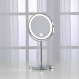 GOMINIMO 7 Inch LED Makeup Mirror with 10x Magnifying (Silver) GO-MMR-102-ZL