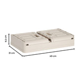 GOMINIMO 32L Foldable Storage Organizers(lvory+Brown) GO-FSCR-100-HXH