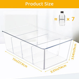GOMINIMO 4 Pack Storage Bin with Divider GO-STB-104-HLT