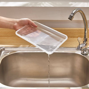 GOMINIMO Sink Caddy Sponge Holder Brush Soap Dishcloth Holder with Drain Pan (Black) GO-SSH-100-AQ