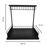 GOMINIMO 2 Tier Multi-purpose Under Sink Storage Rack (Black) GO-USO-103-JX