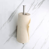 GOMINIMO Self Adhesive or Drilling Paper Towel Holder Wall Mount (Silver) GO-PTH-100-TN