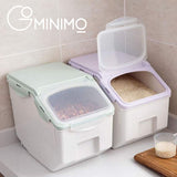 GOMINIMO Multipurpose Food Storage Container with Lids and Cup for Pet Food or Rice Grains (Green) GO-FSC-103-JBY