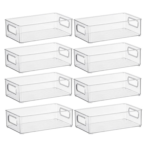 GOMINIMO Set of 8 Clear Fridge Food Storage Containers GO-FSC-101-HLL