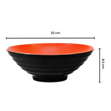 GOMINIMO 4 Sets (12 Piece) Noodle Soup Bowl Dishware with Matching Spoon and Chopsticks (Red and Black) GO-BWL-100-JH