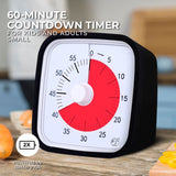 GOMINIMO 60-Minute Visual Countdown Timer (Small, Black) GO-KCT-100-BS