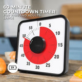 GOMINIMO 60-Minute Visual Countdown Timer (Large, Black) GO-KCT-101-BS
