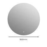 GOMINIMO LED Mirror with Bluetooth Speaker 800mm Round GO-BM-103-JR