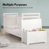 GOMINIMO Kids Toy Storage Box with Lid and Air Gap Handle (White) GO-SBO-100-LR