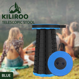 KILIROO Portable Telescopic Folding Stool (Blue) KR-TFS-101-XH