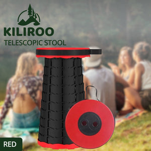 KILIROO Portable Telescopic Folding Stool (Red) KR-TFS-102-XH