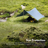 KILIROO 3X4m Large Waterproof Camping Tarp Tent (Forest Green) KR-CVT-101-ZD