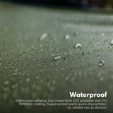 KILIROO 3X4m Large Waterproof Camping Tarp Tent (Forest Green) KR-CVT-101-ZD