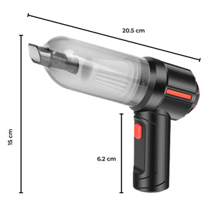 Miraklass Cordless Air Duster with Vacuum (Black) MK-ADV-101-HL