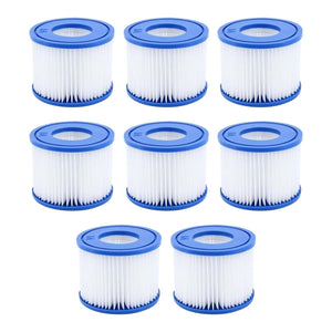 NOVEDEN 8 Pack Hot Tub Spa Filter Replacement Cartridge Size ? (Blue and White) NE-FR-100-JIZ