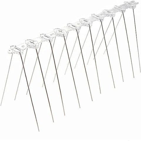 NOVEDEN 20Pcs X 25CM Anti Bird Repellent Stainless Steel Bird Spikes (Silver) NE-BSP-100-MYP
