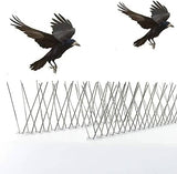 NOVEDEN 20Pcs X 25CM Anti Bird Repellent Stainless Steel Bird Spikes (Silver) NE-BSP-100-MYP