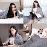 GOMINIMO Polyester Queen Size Weighted Blanket (Dark Grey 5kg) HM-WB-108-DJ