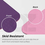 VERPEAK TPE Yoga Mat Dual Color (Lavender) with Yoga Bag and Strap - FT-MT-101-ATC