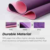 VERPEAK TPE Yoga Mat Dual Color (Lavender) with Yoga Bag and Strap - FT-MT-101-ATC