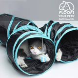 Floofi 4 Holes Cat Tunnel (Blue) - PT-CT-117-QQQ