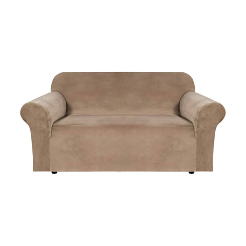 GOMINIMO Velvet Sofa Cover 3 Seater (Blush Brown) HM-SF-107-RD
