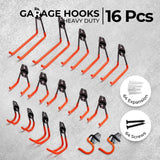 RYNOMATE 16 Pack Garage Hooks Heavy Duty (Orange) RNM-HHD-100-NK