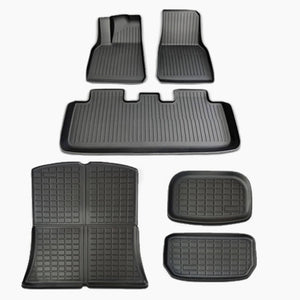 RYNOMATE Set of 6 Tesla Model-Y Floor Mats (Black) RNM-CM-100-BJ
