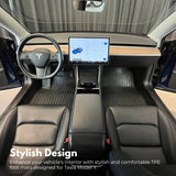 RYNOMATE Set of 6 Tesla Model-Y Floor Mats (Black) RNM-CM-100-BJ