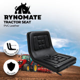 RYNOMATE Universal Tractor Seat with Easy Seat Adjustment (Black) RNM-TS-101-YF
