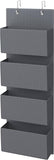 SONGMICS Hanging Closet Organizers and Storage with 4 Compartments Gray RDH04G