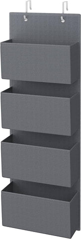SONGMICS Hanging Closet Organizers and Storage with 4 Compartments Gray RDH04G