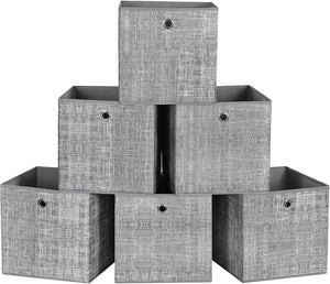 SONGMICS Storage Boxes 6 packs Non-Woven Fabric Grey RFB002G02V1