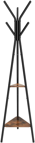 VASAGLE Vintage Coat Rack Stand Black RCR16BX