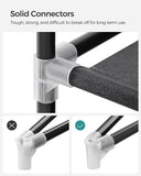 SONGMICS Clothes Wardrobe Portable Closet with Cover and 4 Hanging Rods Black RYG094B02