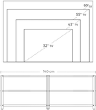 VASAGLE TV Cabinet Stand Lowboard for TVs up to 60 Inches with Shelves Steel Frame Vintage Brown/Black LTV094B01