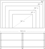 VASAGLE TV Cabinet Stand Lowboard for TVs up to 70 Inches with Shelves Steel Frame Vintage Brown/Black LTV095B01