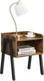 VASAGLE Side Table Rustic Brown and Black LET54X