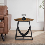 VASAGLE Side Table Rustic Brown and Black LET281B01